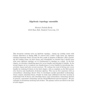 Algebraic Topology Ensemble