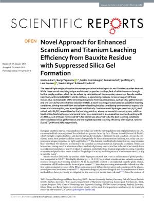Novel Approach for Enhanced Scandium and Titanium Leaching