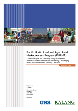Pacific Horticultural and Agricultural Market Access Program (PHAMA)
