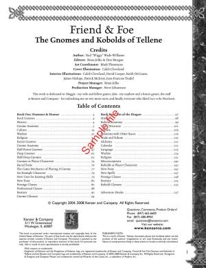 The Gnomes and Kobolds of Tellene