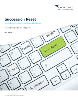 Succession Reset Family Business Succession in the 21St Century