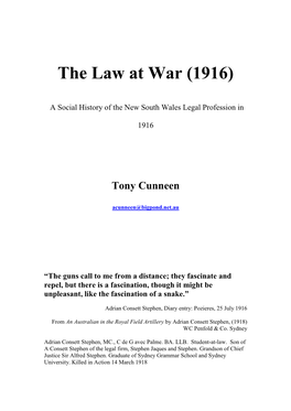The Law at War (1916)