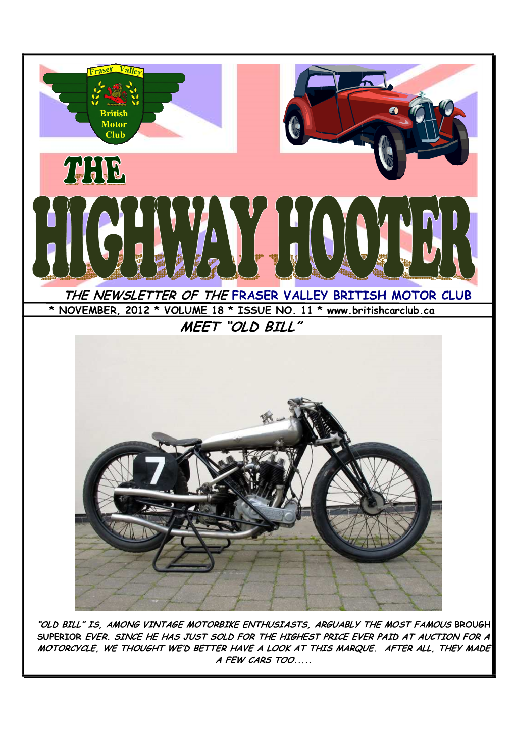 Highway Hooter Nov 12