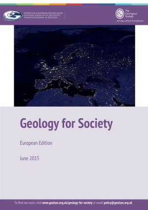 Geology for Society