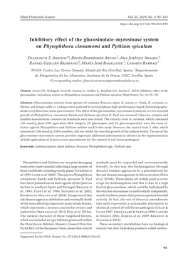 Inhibitory Effect of the Glucosinolate–Myrosinase System on Phytophthora Cinnamomi and Pythium Spiculum