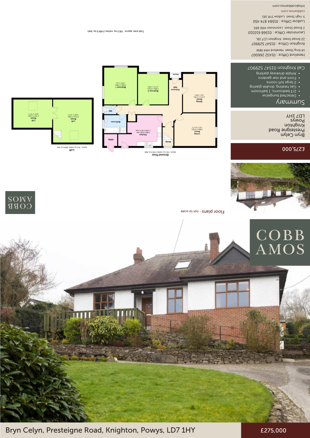 Bryn Celyn, Presteigne Road, Knighton, Powys, LD7 1HY LD7 Powys, Knighton, Road, Presteigne Celyn, Bryn £275,000