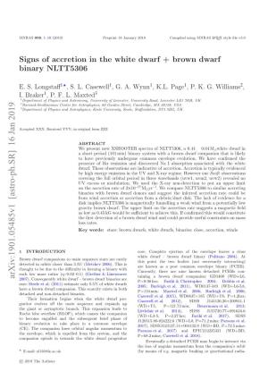Signs of Accretion in the White Dwarf + Brown Dwarf Binary NLTT5306