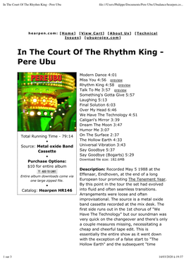 In the Court of the Rhythm King - Pere Ubu ﬁle:///Users/Philippe/Documents/Pere Ubu:Ubudance/Hearpen.Co
