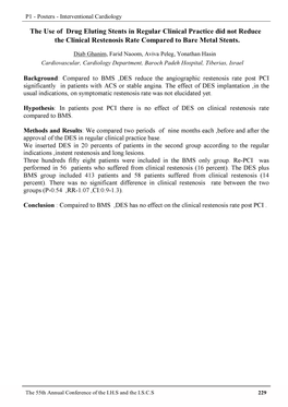 Posters - Interventional Cardiology