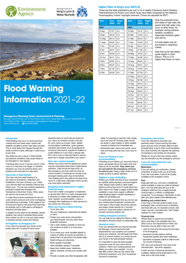 Flood Warning Information 2021–22