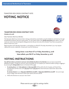 Voting Notice