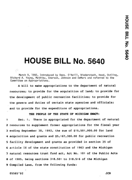 1992 House Introduced Bill 5640
