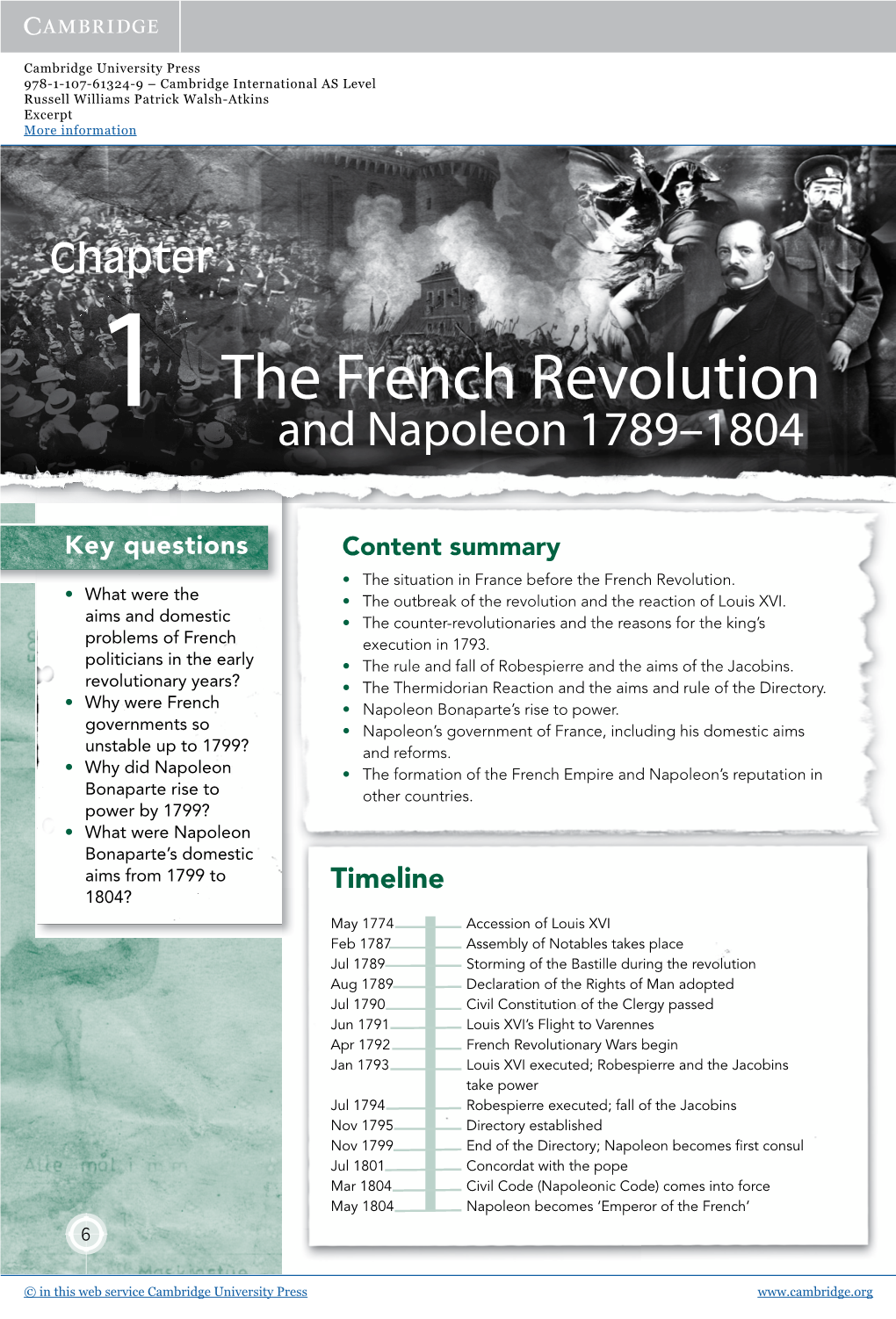 The French Revolution 1 and Napoleon 1789–1804