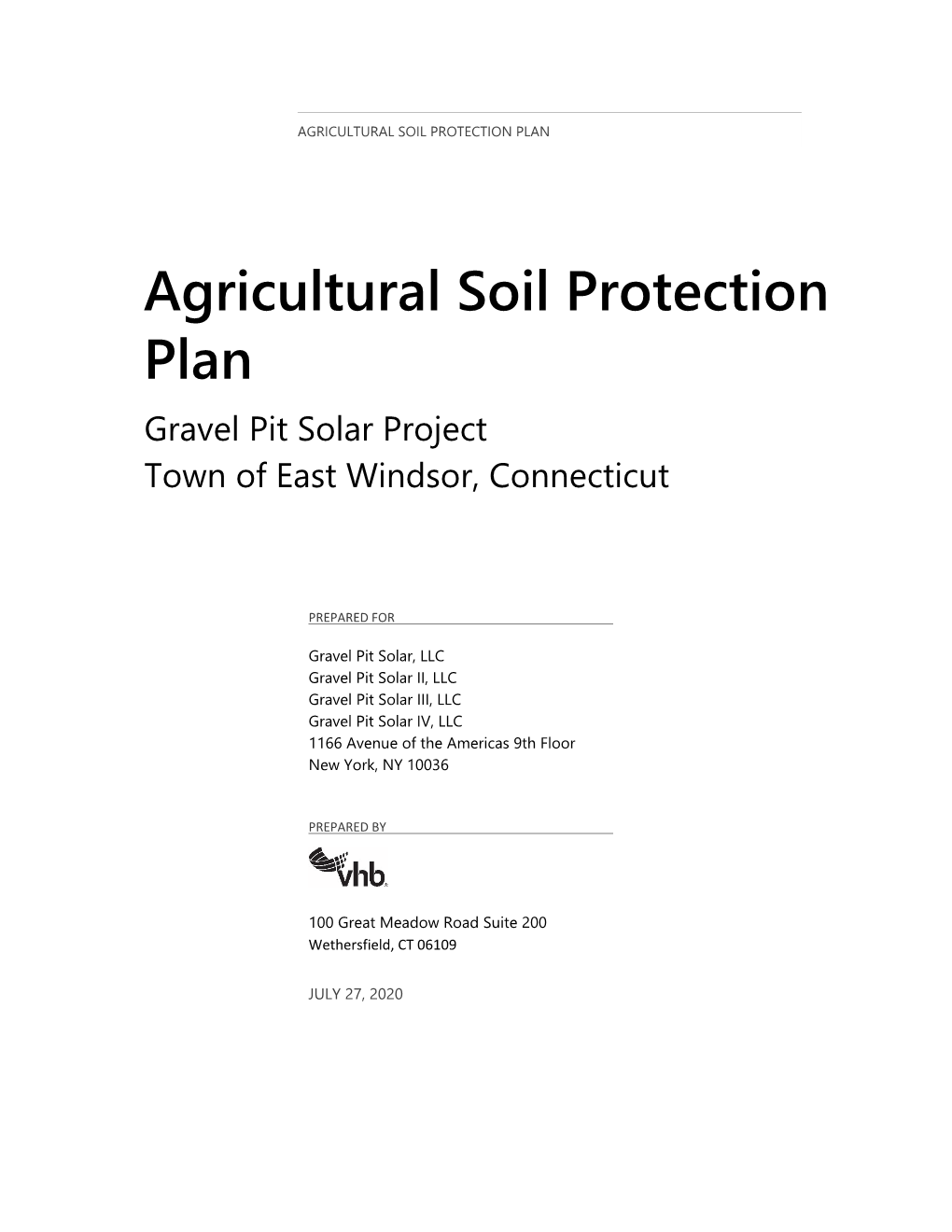 Agricultural Soil Protection Plan