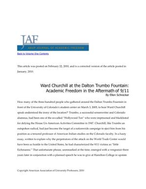 Ward Churchill at the Dalton Trumbo Fountain: Academic Freedom in the Aftermath of 9/11 by Ellen Schrecker