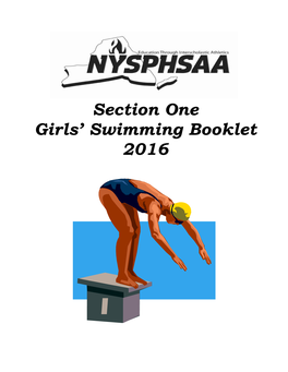 Section One Girls' Swimming Booklet 2016