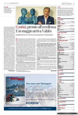 Contini, Premio All'eccellenza E in Maggio Arriva Valdés