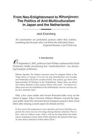 The Politics of Anti-Multiculturalism in Japan and the Netherlands