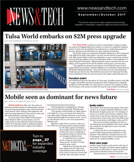 Tulsa World Embarks on $2M Press Upgrade Mobile