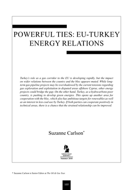 Powerful Ties: Eu-Turkey Energy Relations