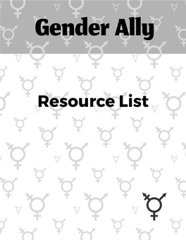 Resource List Gender Ally II ﻿Resource List 1