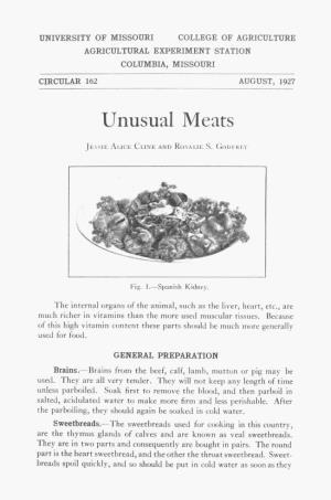 Unusual Meats