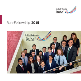 Ruhrfellowship 2015 Inhalt | Content