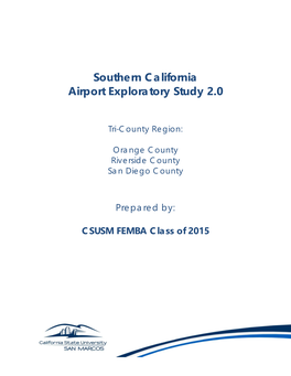 Southern California Airport Exploratory Study 2.0 Report