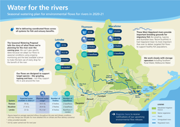 Water for the Rivers Seasonal Watering Plan for Environmental Flows for Rivers in 2020-21