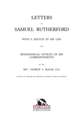 Samuel Rutherford's Letters
