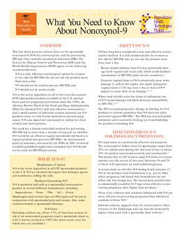 What You Need to Know About Nonoxynol-9