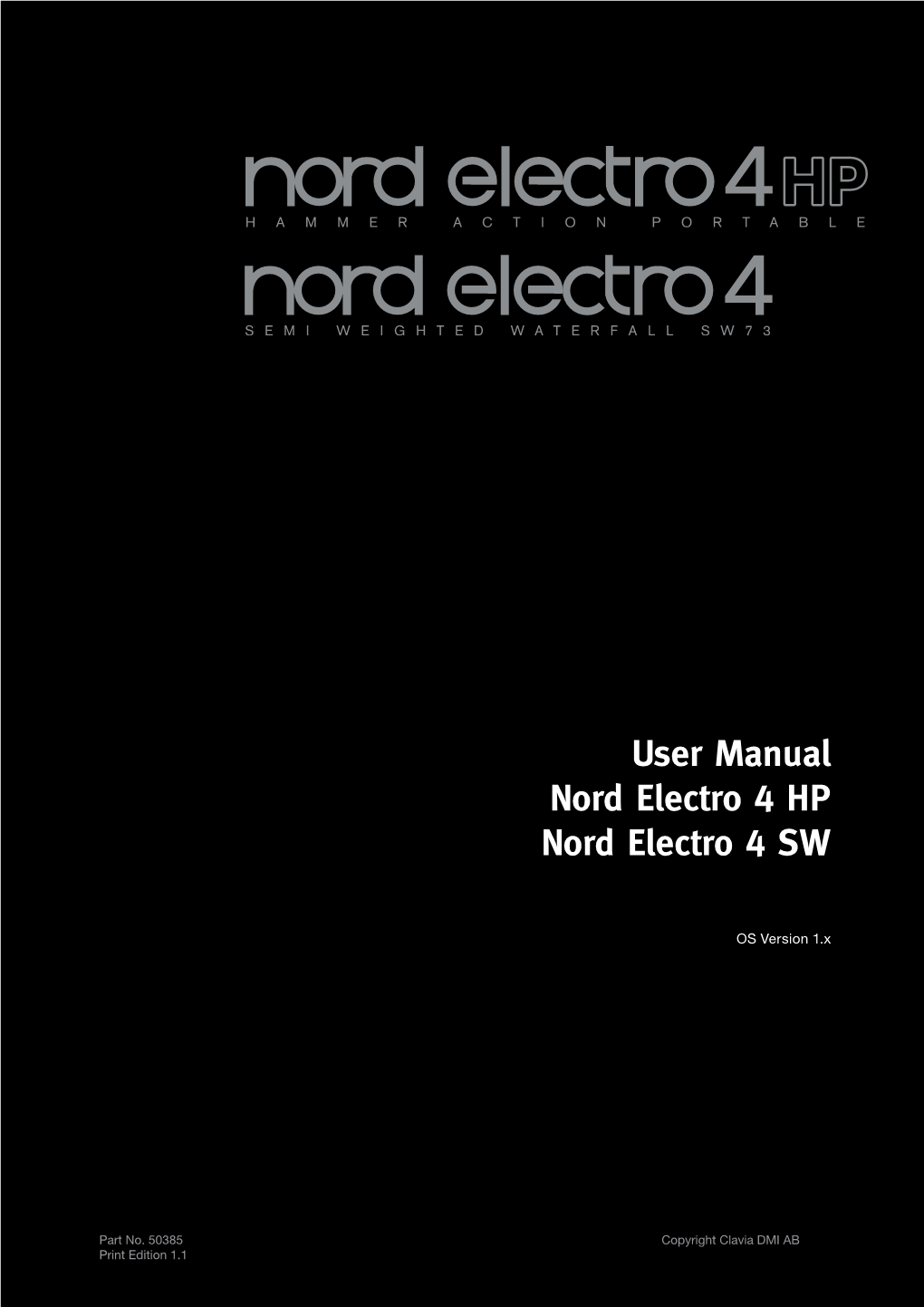 User Manual Nord Electro 4 HP Nord Electro 4 SW
