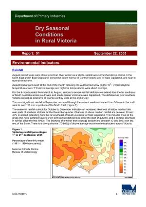 Dry Seasonal Conditions in Rural Victoria