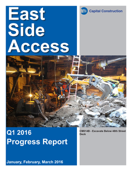 East Side Access- Quarterly Report 2016 Q1.Pdf