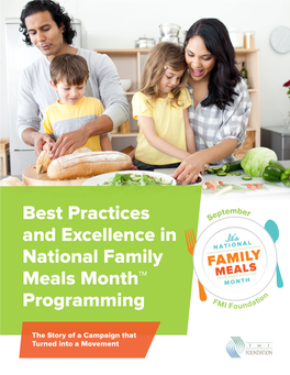 Best Practices and Excellence in National Family Meals Month™ Programming