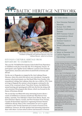 Baltic Heritage Network Newsletter 2016, No.3