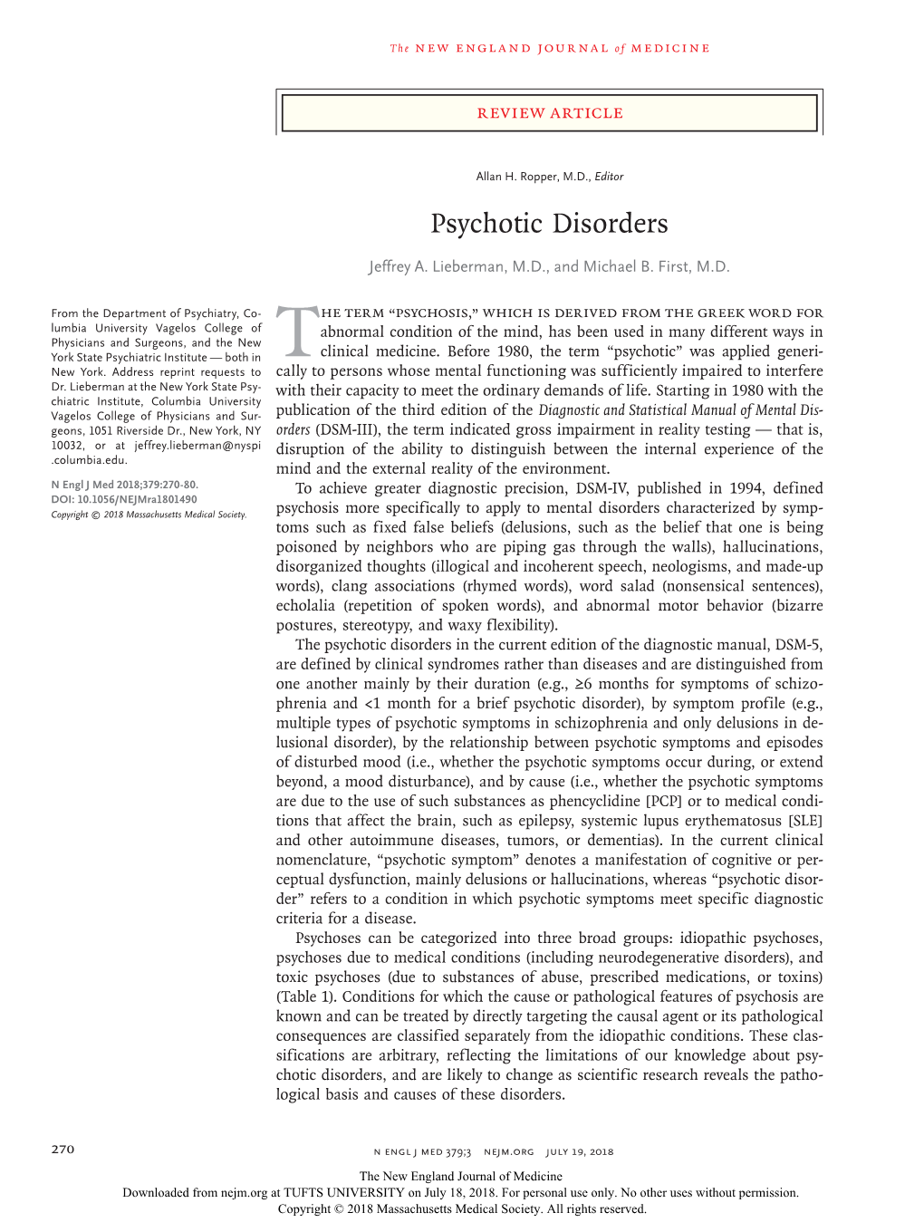 Psychotic Disorders