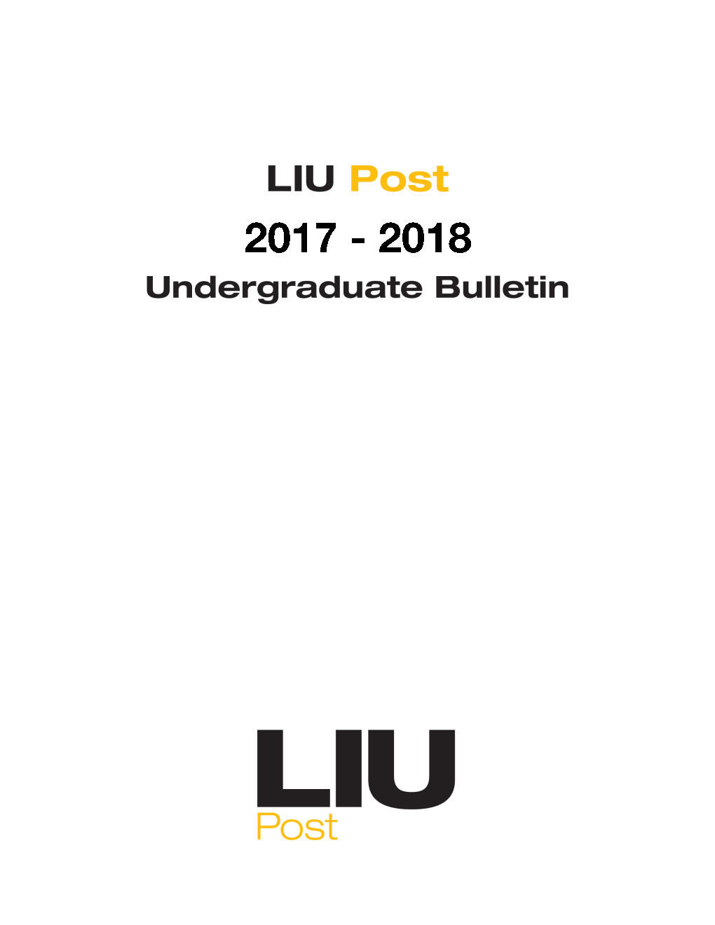 2018 Undergraduate Bulletin