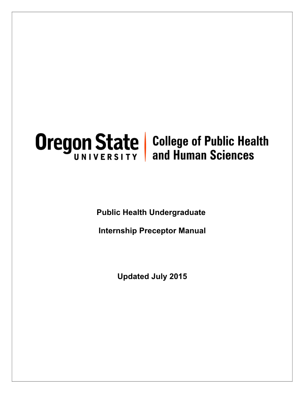 Public Health Undergraduate