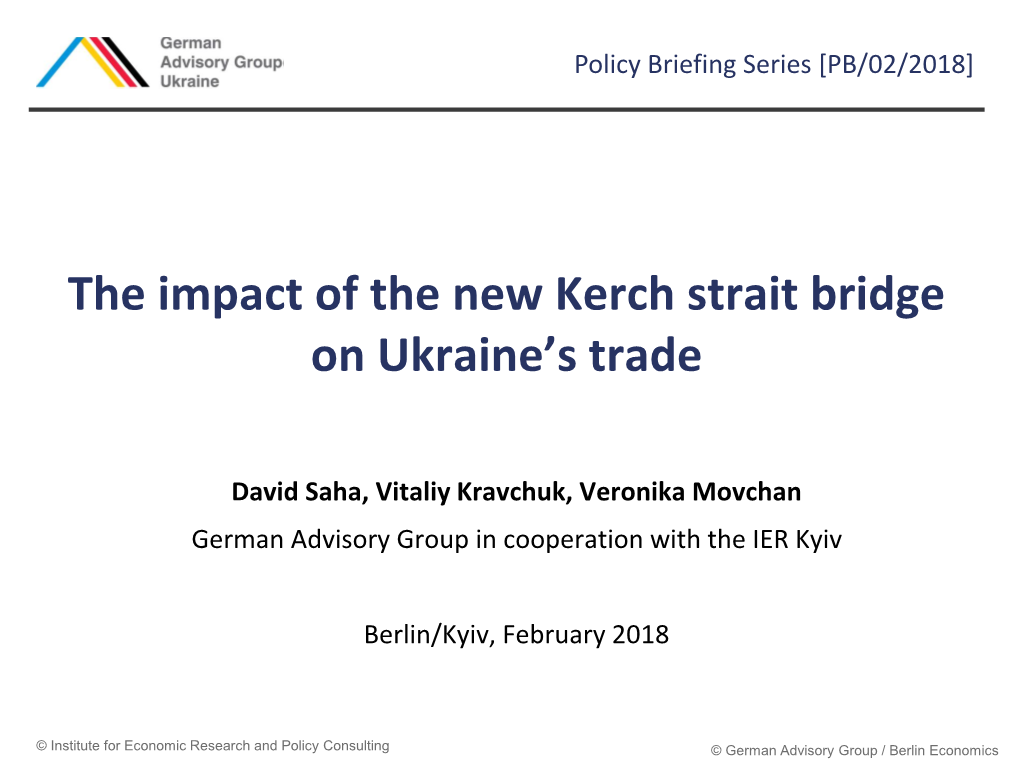 The Impact of the New Kerch Strait Bridge on Ukraine's Trade