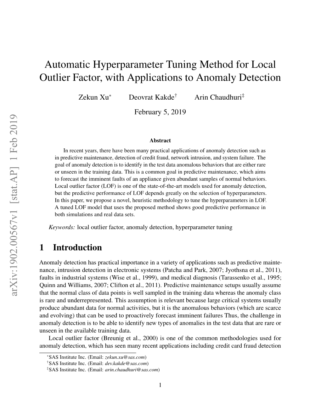 Automatic Hyperparameter Tuning Method for Local Outlier Factor, with Applications to Anomaly Detection