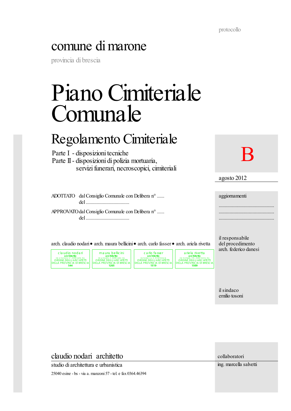 Piano Cimiteriale Comunale