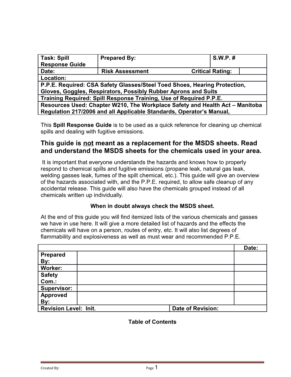 When in Doubt Always Check the MSDS Sheet