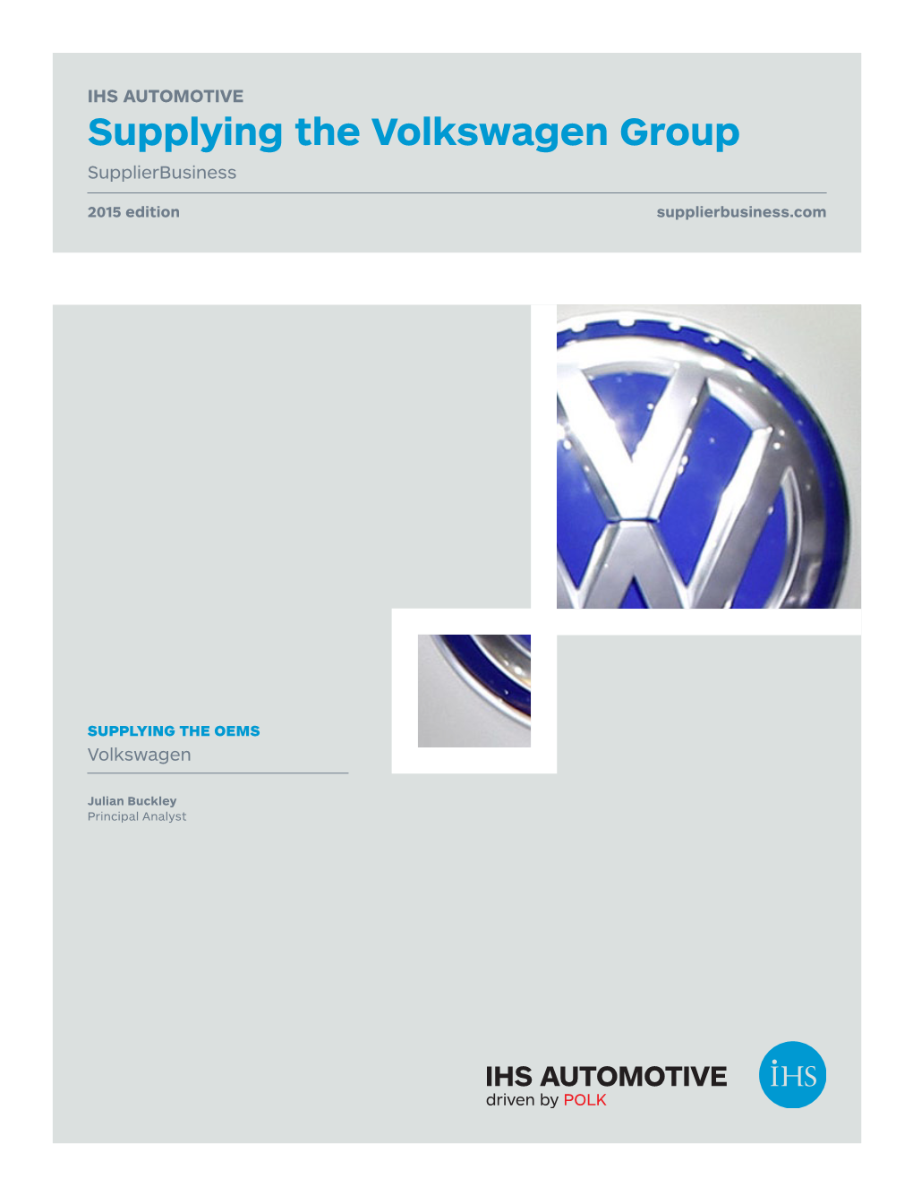 Supplying the Volkswagen Group Supplierbusiness