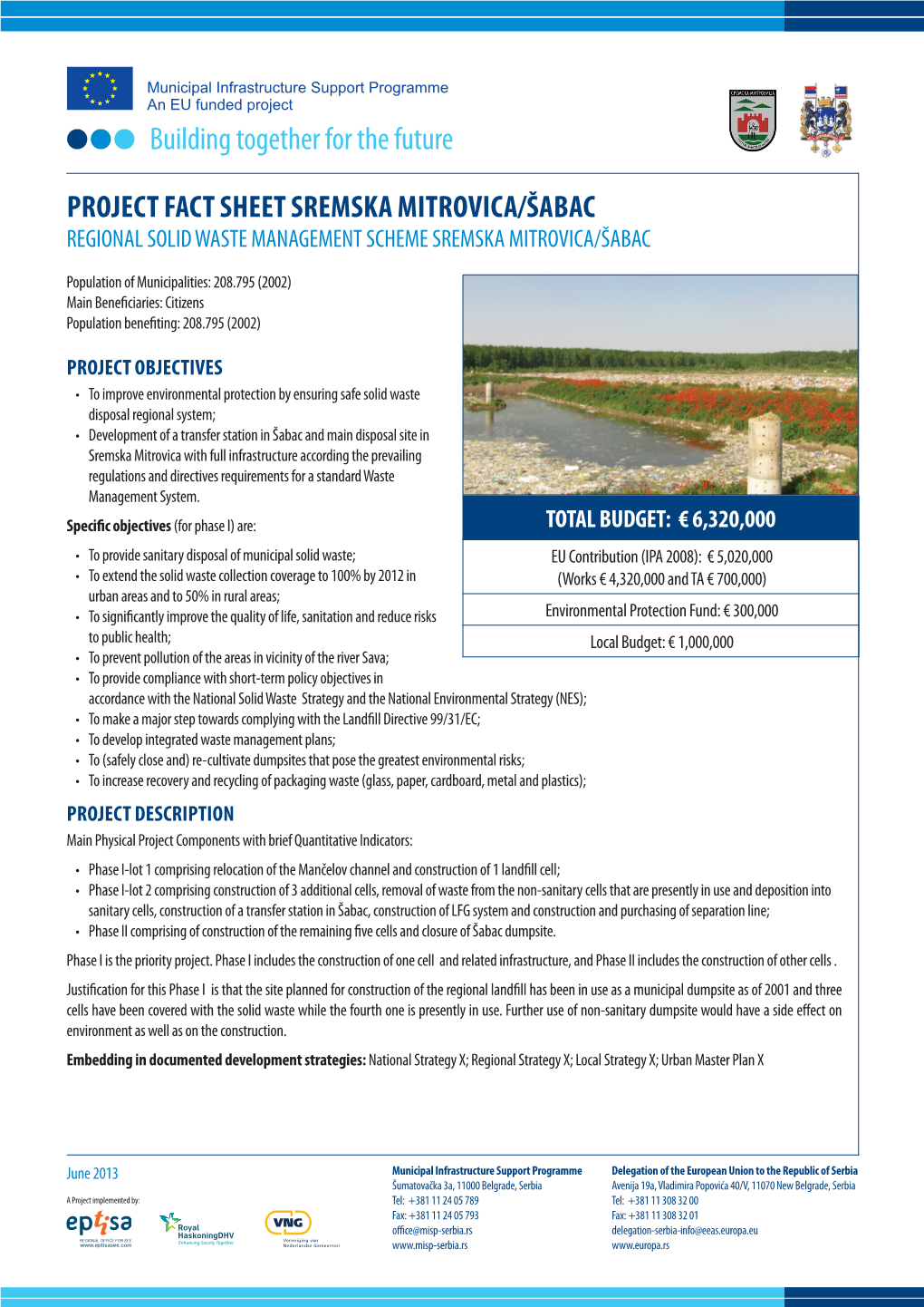 Project Fact Sheet Sremska Mitrovica/Šabac – Regional Solid