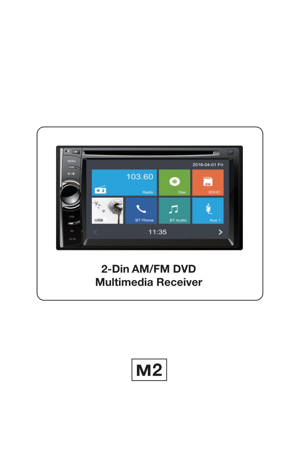 2-Din AM/FM DVD Multimedia Receiver