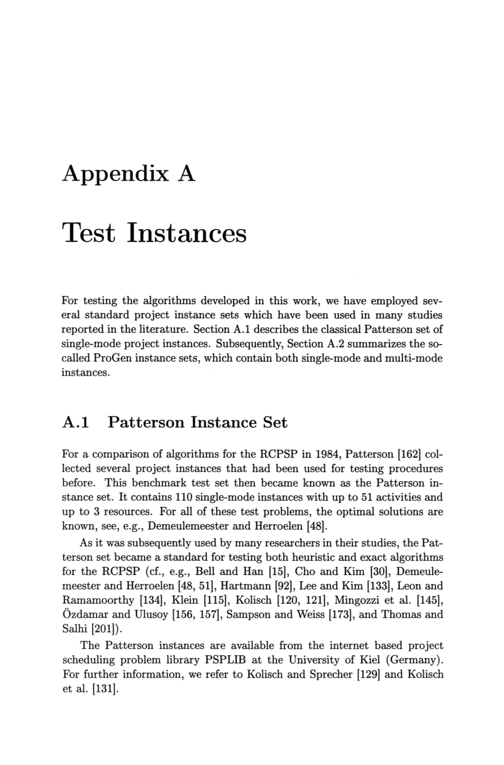 Test Instances
