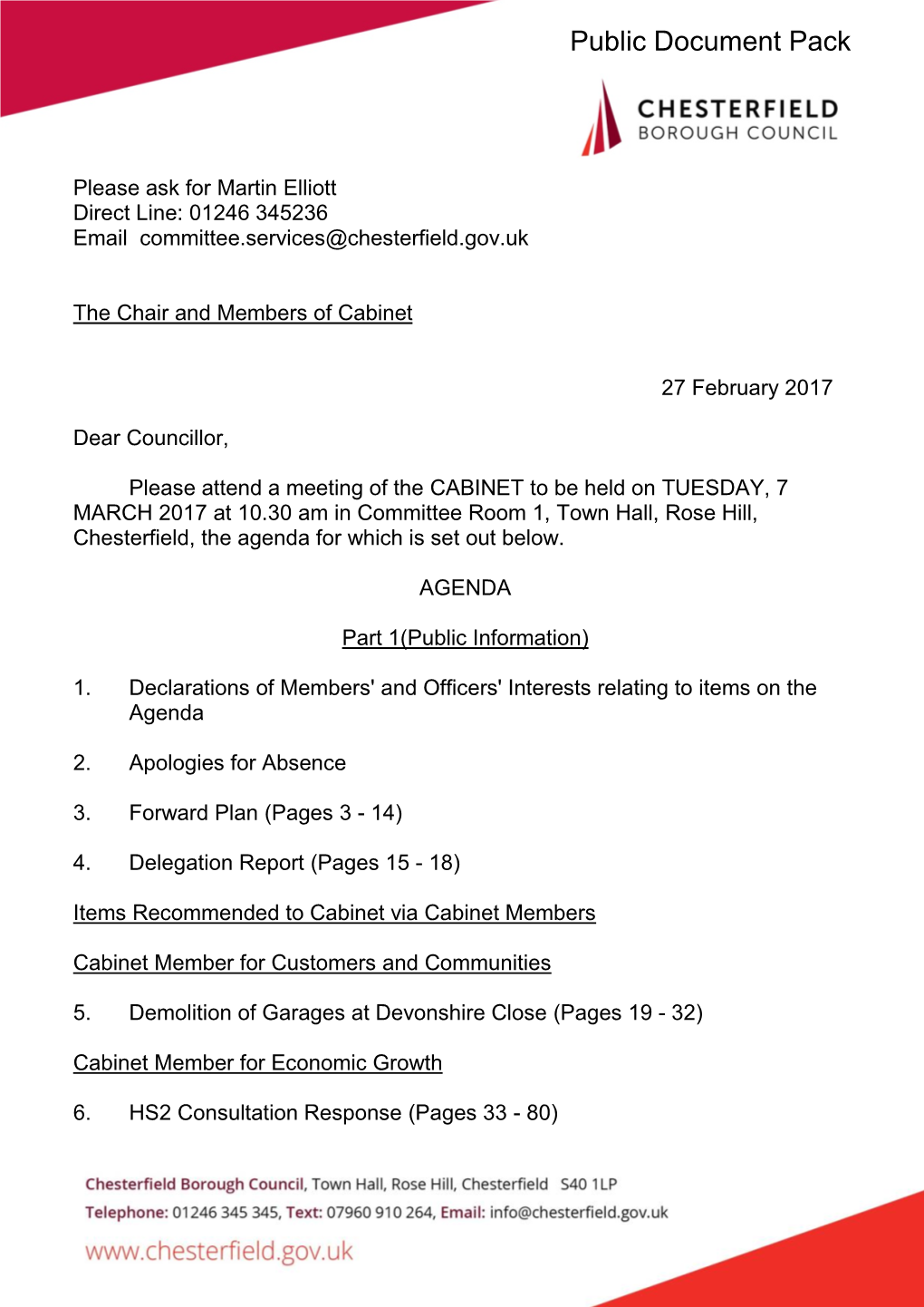 (Public Pack)Agenda Document for Cabinet, 07/03/2017 10:30