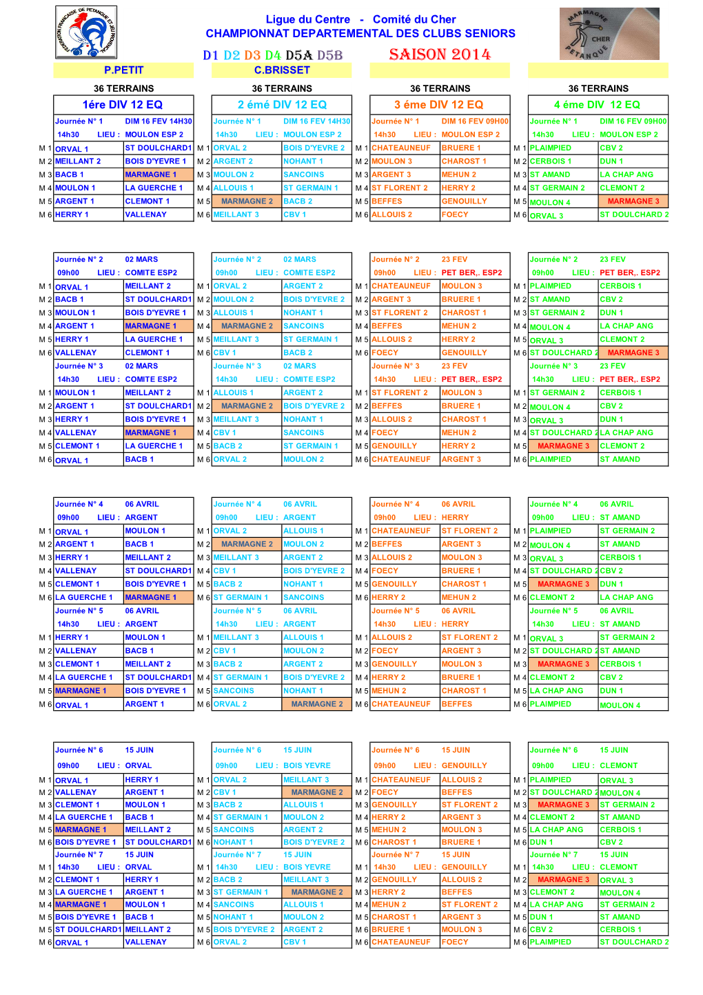 Jour. De Champ. T.C. 2014 G