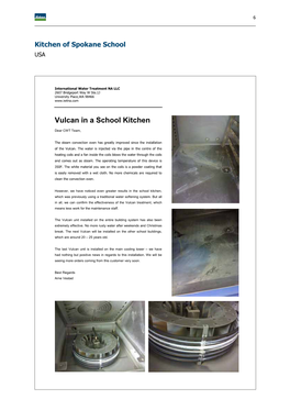 Vulcan in a School Kitchen